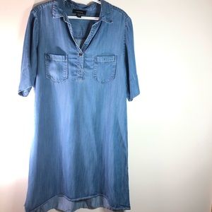 Karen Kane short sleeved denim dress size L euc